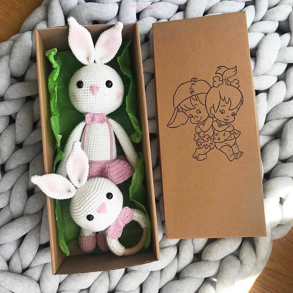 minihobievi Oyuncak Amigurumi Pembe Oyuncak Tavşan