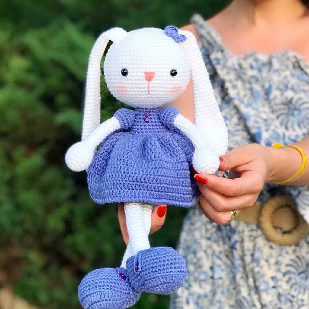 minihobievi Oyuncak Lila Amigurumi Uzun Kulak Tavşan