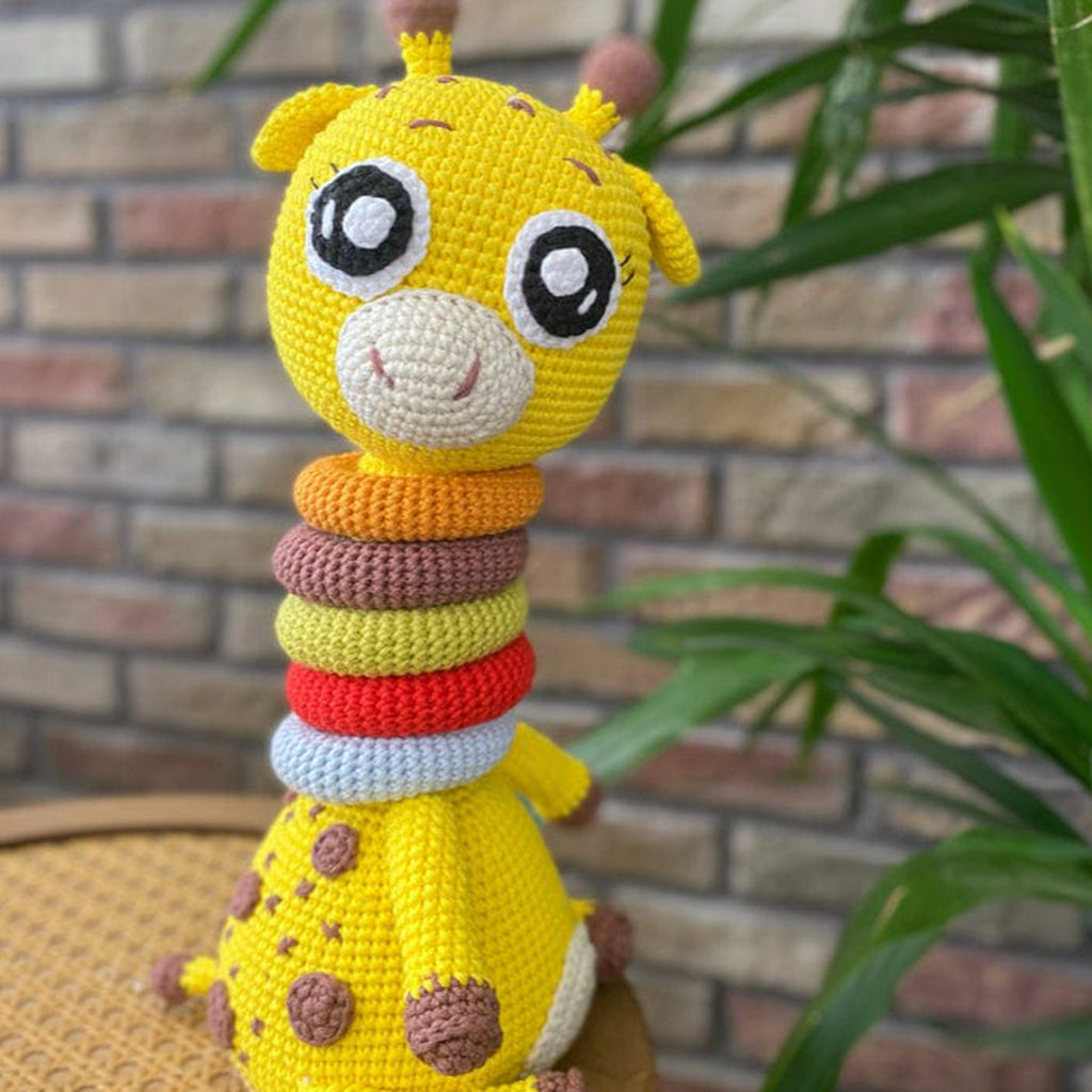 minihobievi Oyuncak Sarı Yapboz Zürafa Oyuncak